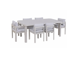 Set 7 Mesa Comedor Aluminio Espuma Dens 182x105x77cm