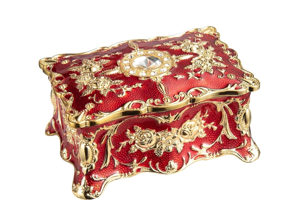 Joyería colgantes anillos acabado vintage rojo (10x10x5cm) Kofihety