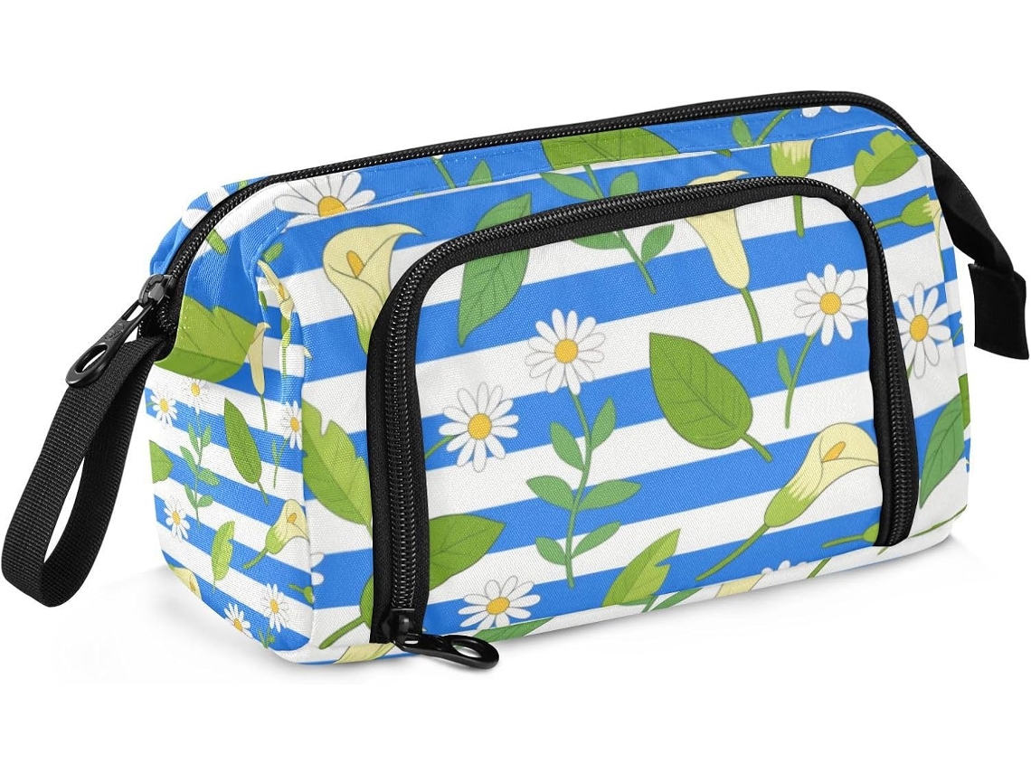 Besportble Estuche De Gran Capacidad Con Ranura Para Niños Y Calas Margaritas Nailon Robusto 24 X 9,5 15 Cm