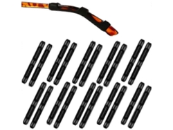 7 pares de almohadillas de silicona suave para gafas, puntas de patillas, antideslizantes, con gancho GOKOCO (todos, negro 2)