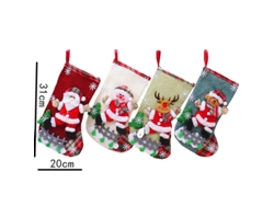 Medias navideñas, bolsas de regalo navideñas, adornos para medias navideñas, adornos para árboles de Navidad, bolsas decorativas, estilo 6 Yunzii