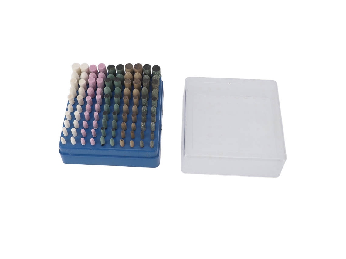 Kit De 100 Puntas De Pulido Rotativas Con Vástago De 3,0 Mm Para Lana Abrasiva, Caucho Y Piedra De Pulir.