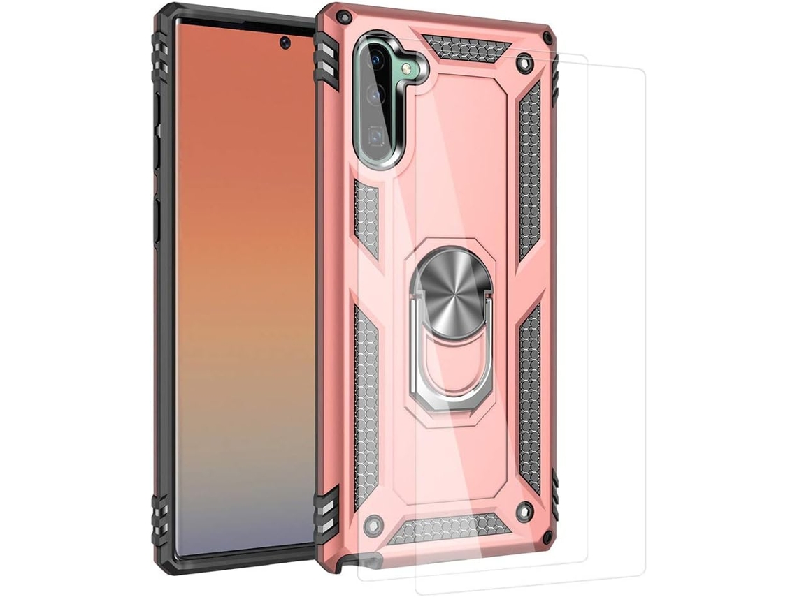Conjunto de Protector de Pantalla Note Série Tough Armor Antiarranhões Painel Traseiro para Samsung Galaxy Note HONGWE. Acrílico (1un)