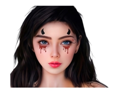 Joyas Faciales adhesivas Gemas demonio adulto