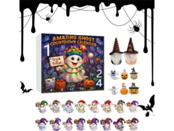 Calendario de Adviento de Halloween de 24 días, árbol de Navidad acrílico 2D para decorar fiestas infantiles y