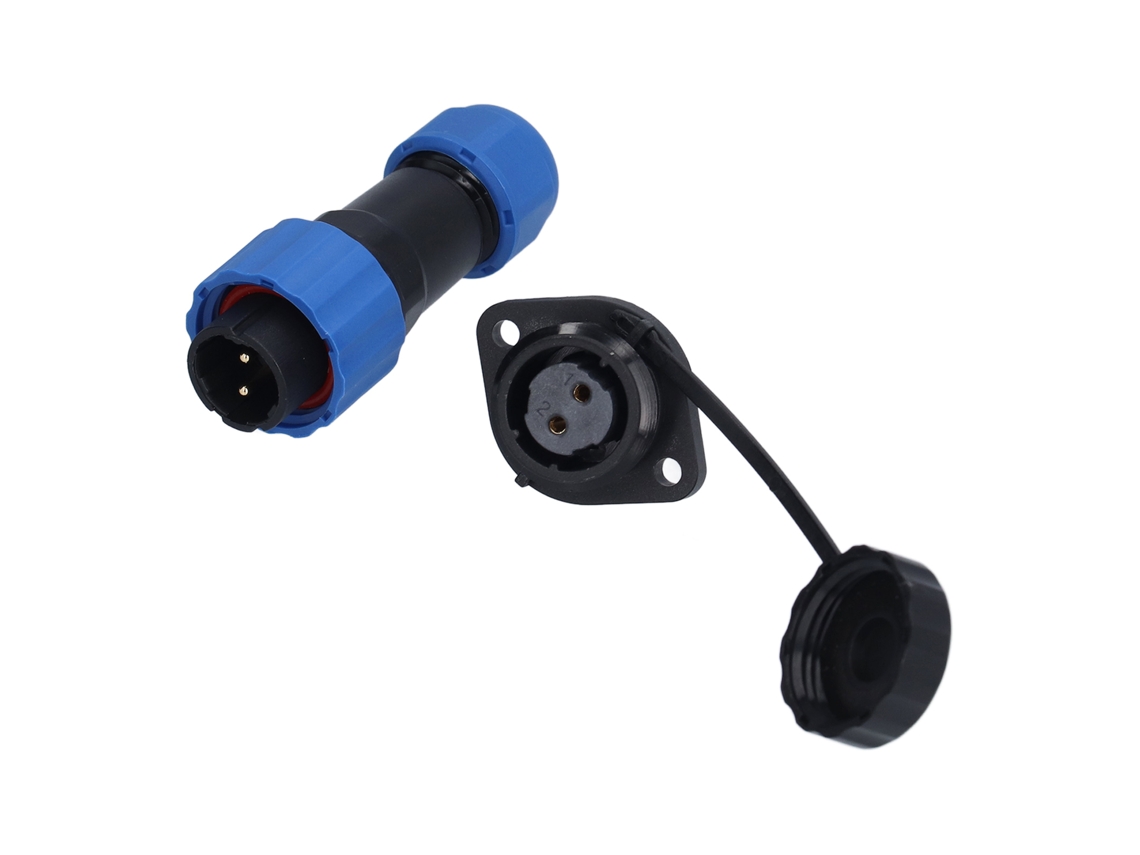 2026as-conector De Aviación Impermeable Ip68 Con Brida, Conector Hembra Y Macho, 2 Núcleos, 380v 10a, 16mm