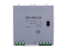 Fuente de alimentación de CA a CC de salida única de 480 W, montaje en riel DIN, 24 V