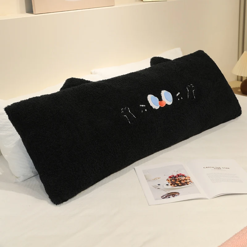 (gato Negro 80cm) Almohada Para Adultos, Cojín, Cojín De Asiento, Cojín De Respaldo - Lindo