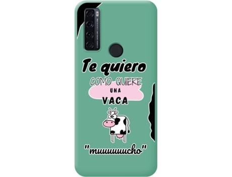 Carcasa para TCL 20 SE TUMUNDOSMARTPHONE Silicona Líquida Dibujos Verde