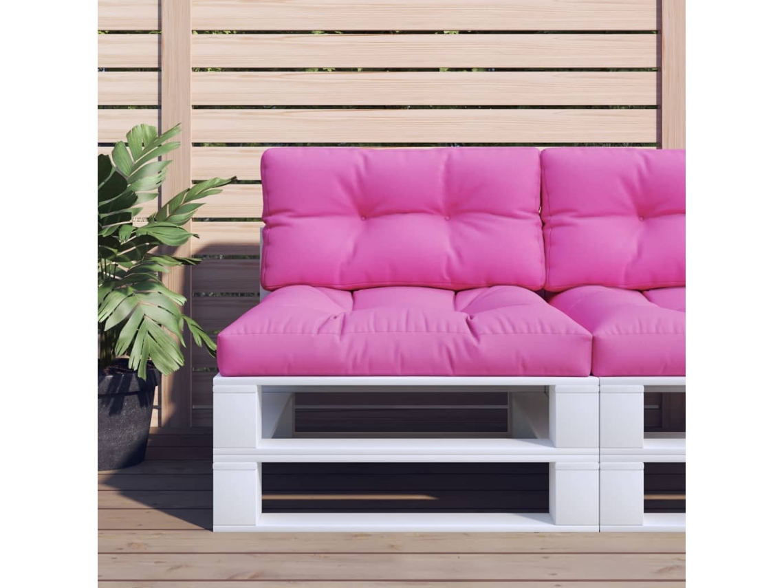 Cojín grande para sofá con estampado de palets, 70x40x12 cm, tela rosa HARLANV1