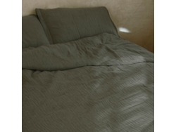 Funda Nórdica Muselina Verde Cama 90