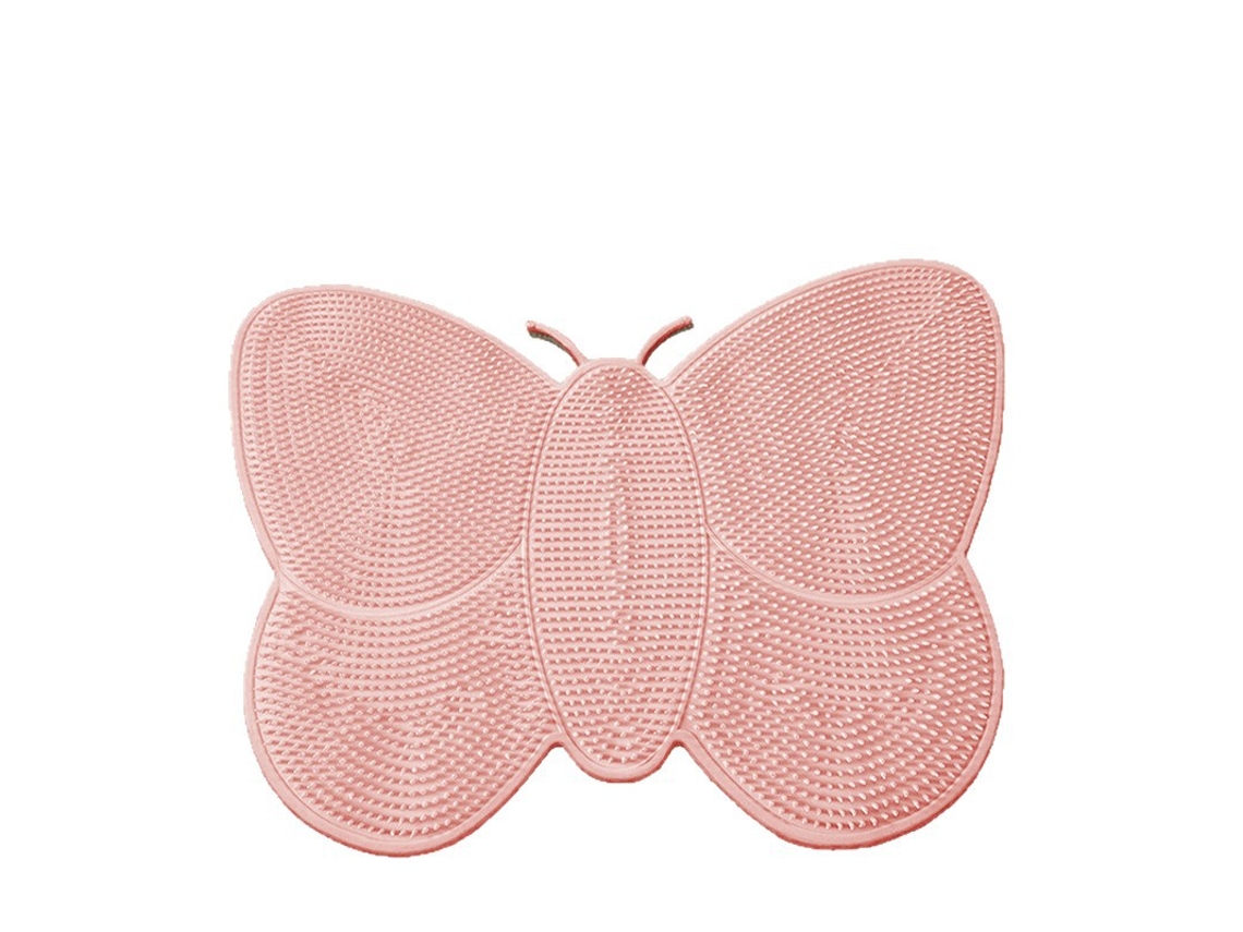 Alfombrilla Antideslizante Para Baño Con Diseño De Mariposa, 35×53 Cm (rosa) Czhhmart