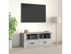 Mueble Para Tv | Armario Para Tv | Gabinete De Tv Contrachapada Gris Hormigón 100x35x40 Cm