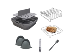 Conjunto de Moldes para Air Fryer Acessórios para Grelha de Air Fryer Cinza GERTIZ