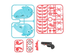 Ats-juguete De Arrastre Electrónico Diy Para Niños, Figura De Animal Cute, Puzzle Ensamblable Azul