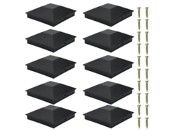 Paquete De 10 Tapas De Plástico Para Postes De Cerca, Impermeables, Resistentes A Los Rayos Uv, 102*102 Mm