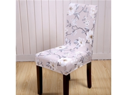 1 paquete de funda protectora extraíble para silla de comedor para el hogar, patrón de restaurante 10-Tamanho universal LUUCOZK