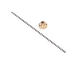 5 Tornillos Guía T8 De Acero Inoxidable Con Tuerca De Latón De 400 Mm Para Impresoras 3d Y Máquinas Cnc.