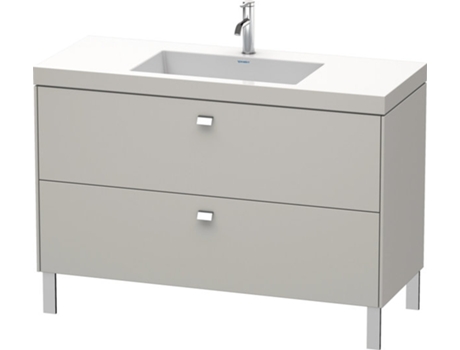 Lavabo para muebles DURAVIT Brioso c-bonded con base de 120,0x48,0 cm 2 extraíbles sin rebosadero con banco para grifos 1 agujero para grifos