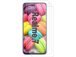 Conjunto de Protectores de Pantalla Dureza Proteção Smartphone para Realme 7 HONGWE. Vidrio Templado Transparente (2un)