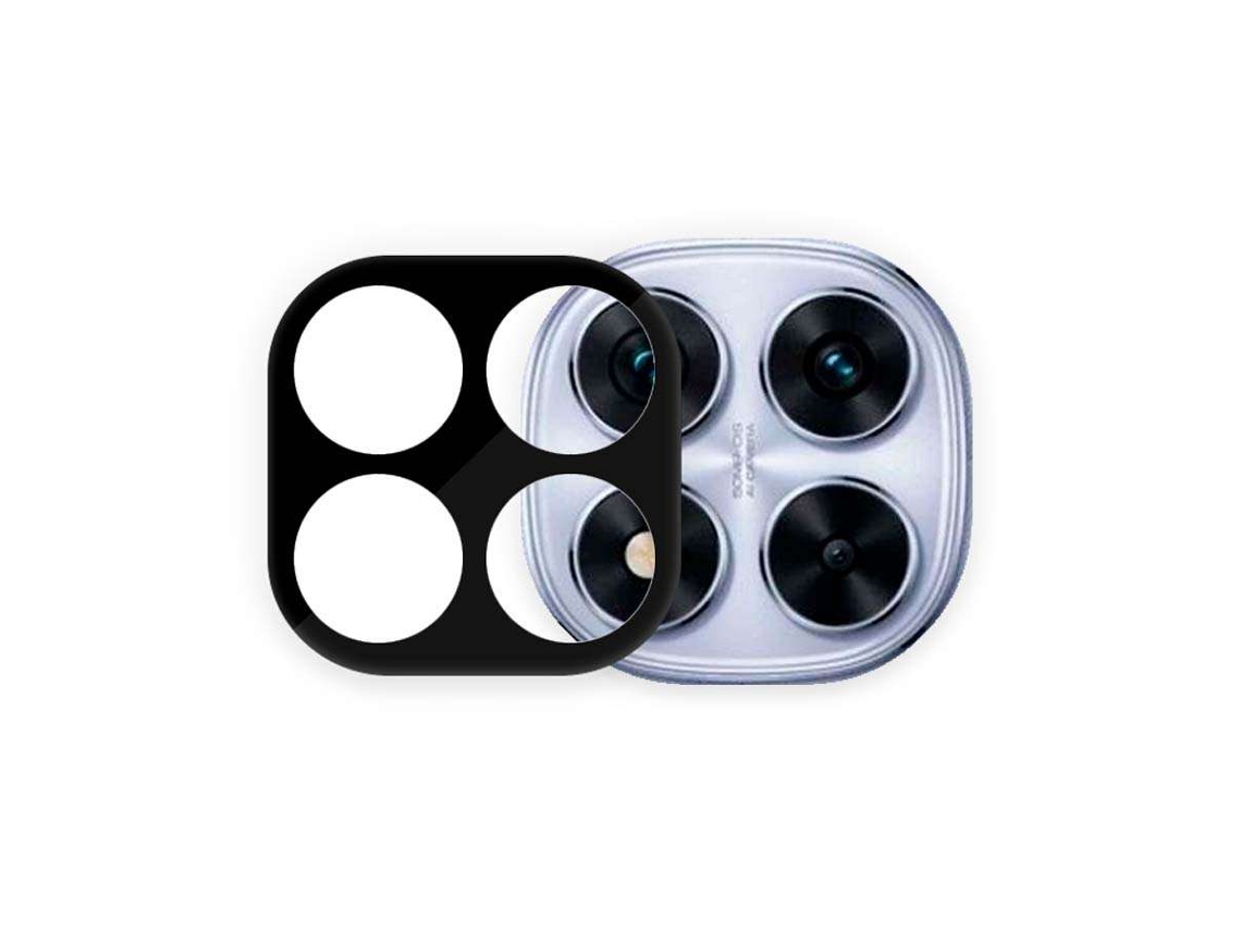 Protector Cámara Metalizado Negro Para Xiaomi Redmi Note 14 Pro 5g