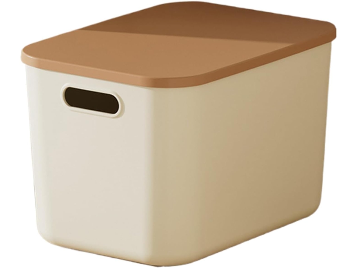 Caja De Almacenamiento Con Tapa Y Asa - Apilable - Ideal Para Cocina/armario/baño/dormitorio/juguetes/alimentos