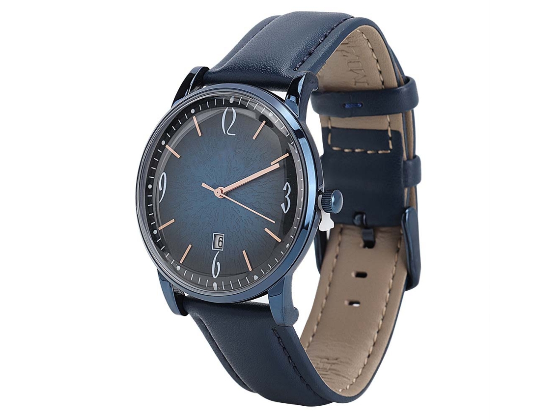 Reloj De Moda Para Hombre Con Correa De Piel Sintética, Resistente Al Agua, De Cuarzo Y Con Calendario.