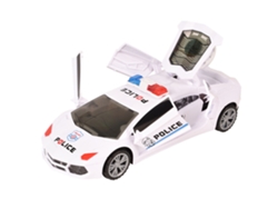 Coche De Policía De Juguete Con Puertas Que Se Abren, Luz Y Sonido. Nuevo Modelo Giratorio.