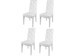 Conjunto de 4 Cadeiras T M C S Chantal (Branco - 99x46x55 cm - Madeira)