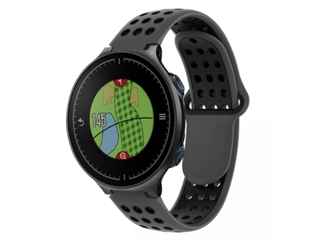 Correa Smartwatch para Garmin Approach S5 Silicona Perforada Transpirable Bicolor (Gris + Negro)