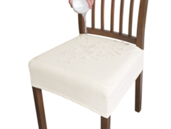 1 paquete de funda protectora extraíble para silla de comedor para el hogar, restaurante-grano de maíz-arroz blanco-Tamanho universal LUUCOZK