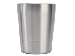 Vaso de agua portátil de acero inoxidable de 500 ml, color negro, con tapa y pajita.