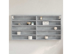 Vitrina De Madera De Ingeniería Gris Hormigón 100x8,5x50 Cm