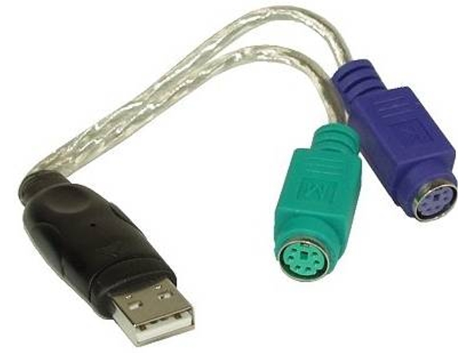 Adaptador de interfaz INLINE 33386 USB A 2x PS/2 Transparente