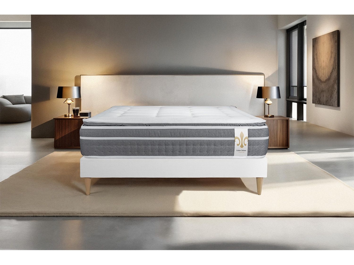Colchón Base Trente LITIER_DELUXE_TRADITION Espuma con memoria Blanco (200x200cm)