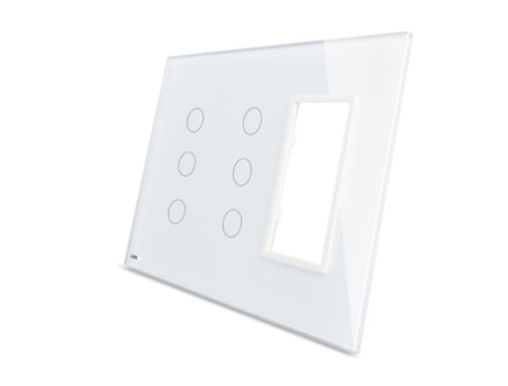 Cubierta para Interruptor SLOWMOOSE Modelo Vidrio de Lujo (6 Gang - 1 Hole)