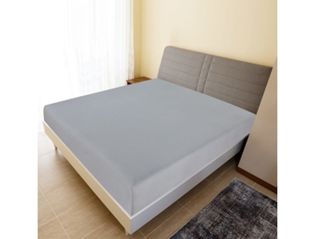 Sábana bajera jersey algodón gris 160x200 cm MAISON EXCLUSIVE