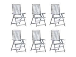 Maison Exclusive - Sillas Reclinables Jardín Y Cojines 6 Uds Madera Maciza Acacia