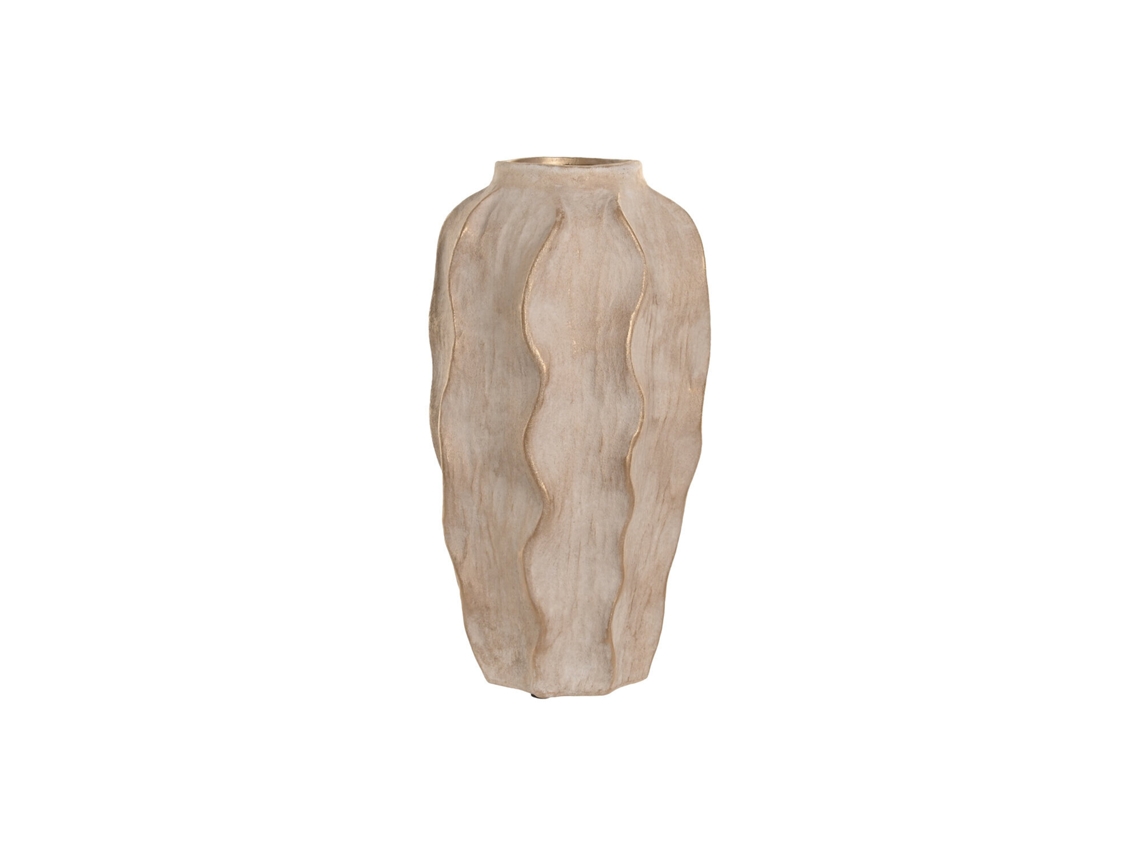 Jarron Gres Ondas Desgastado Beige 25x25x50cm