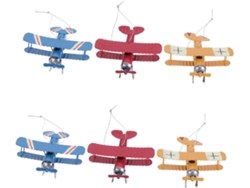 Lote De 6 Maquetas De Aviones De Hierro Vintage, Adornos Retro, Construcción Sólida.
