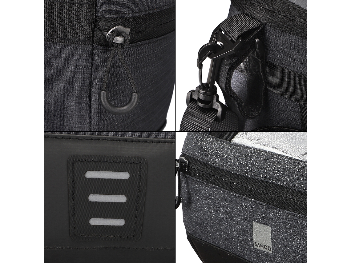 Bolsa Para Manillar De Bicicleta Con Soporte Para Teléfono Móvil, Pantalla De 6 Pulgadas, Táctica, 3 Litros, Resistente Al Agua.
