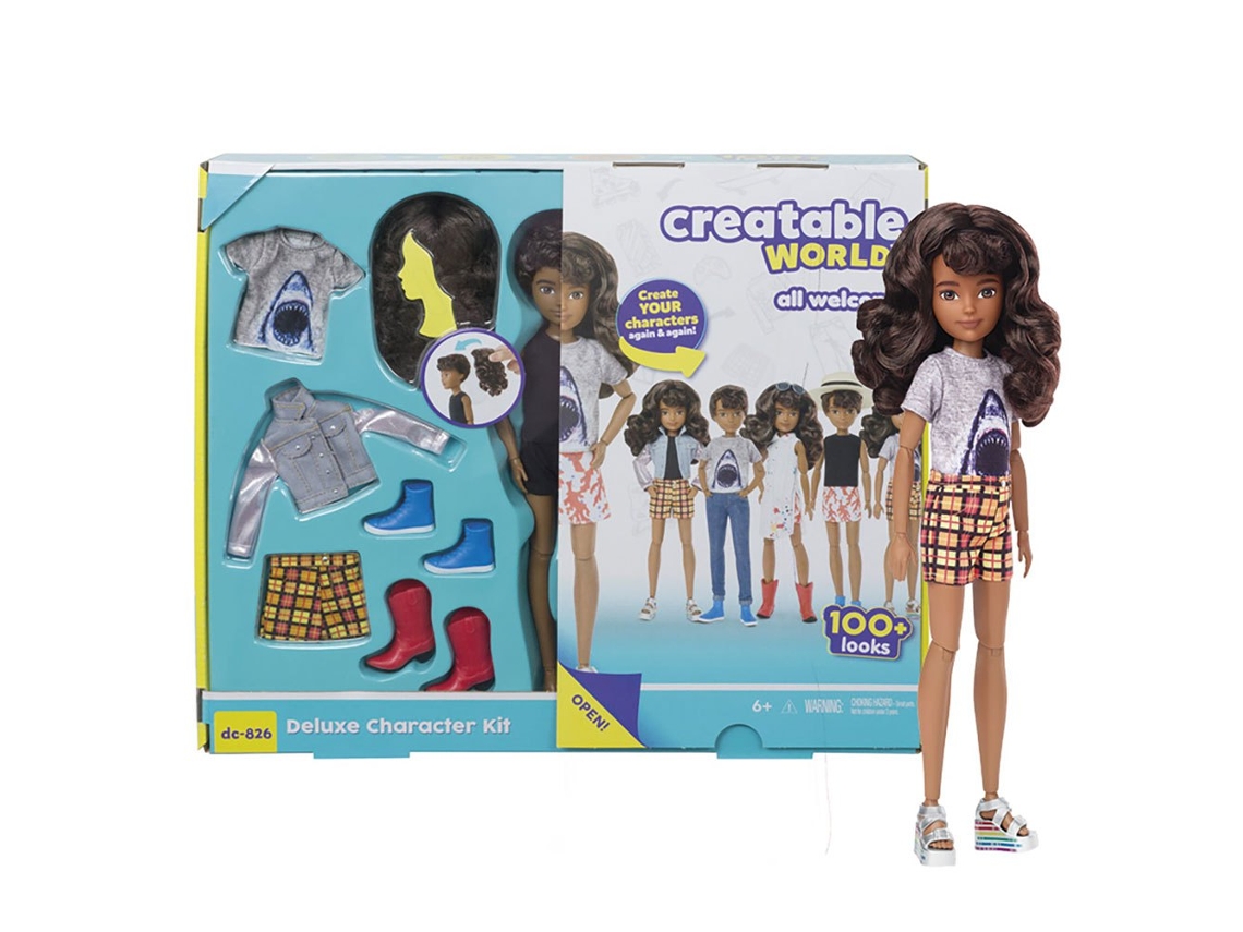 Muñeca MATTEL GAMES Castanha com curls world creatable