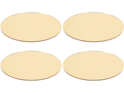 Bandeja Redonda Acrílico Dorado Espejado 20 Diámetro Juego 4 Bandejas Decorativas Finas 1 5 Grosor Bodas