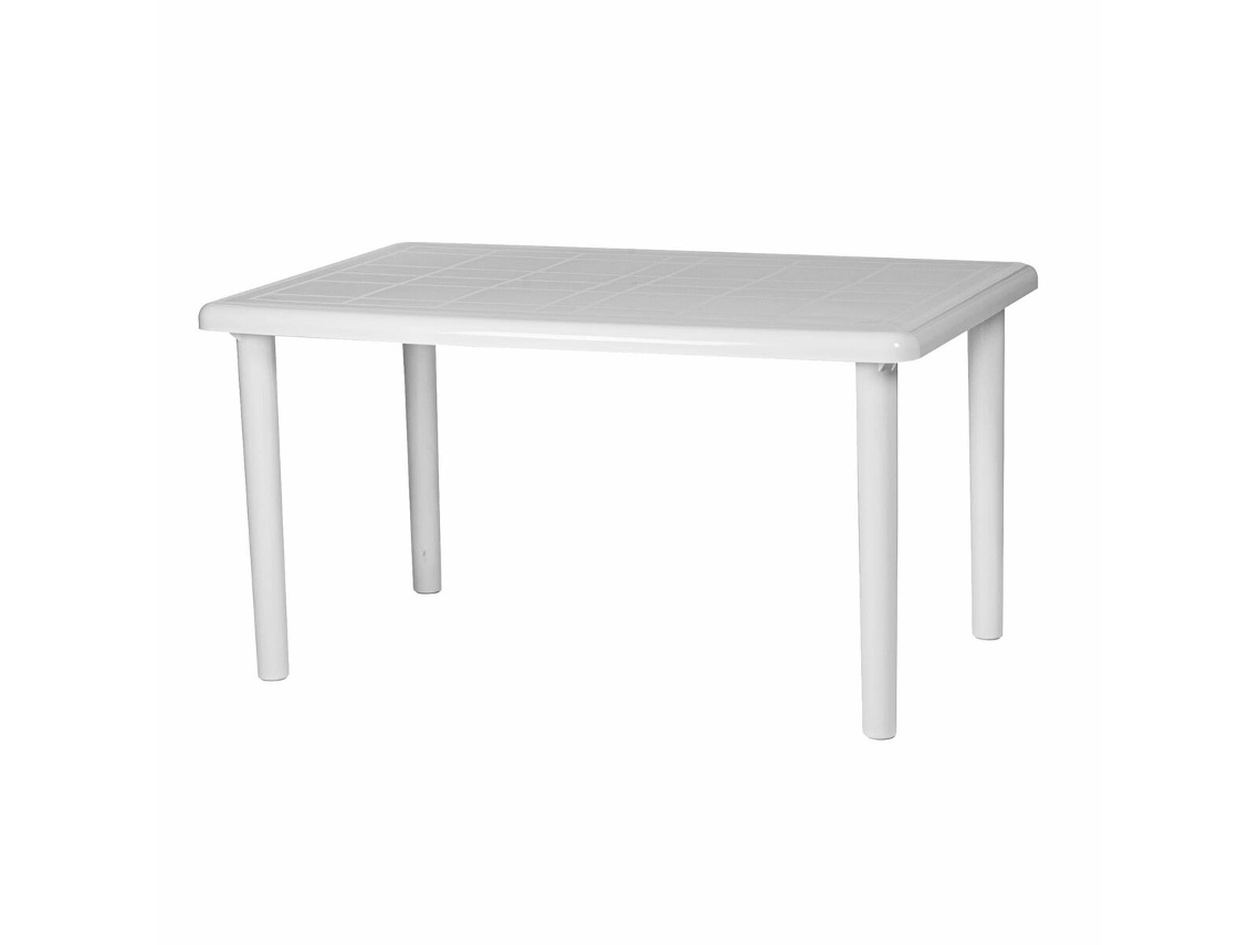 Mesa Rectangular Exterior 140x90 Blanco Olot Garbar