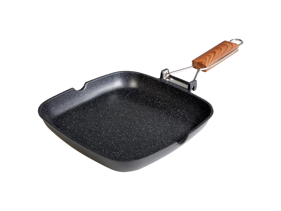 Grill WECOOK (20 x 20 cm - Aluminio Fundido - Negro)