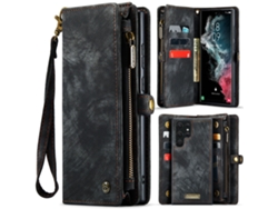 Para Samsung S26 Plus Phone Case Wallet 2 En 1, Negro Magnético Absorción Anti-caídas Caso De Teléfono