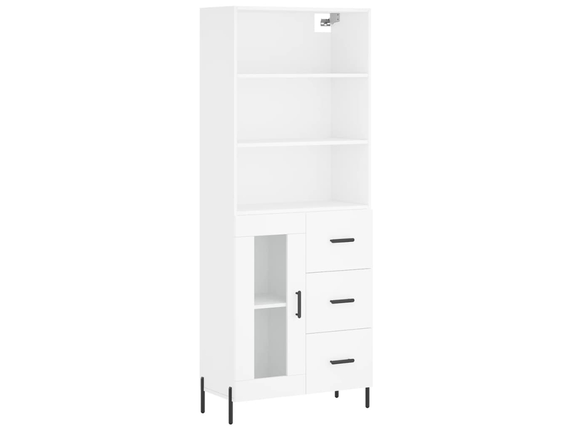 Maison Exclusive - Aparador Alto Madera Contrachapada Blanco 69,5x34x180 Cm