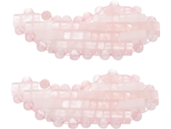 Masque Pour Yeux En Jade Naturel Lot De 2, Forme Lune Rosa Quartz, Rafraîchissant Y Relaxant,