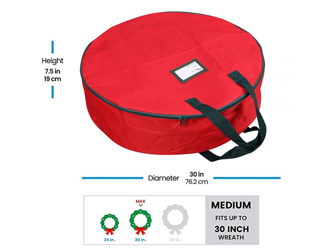 Bolsas De Almacenamiento Para Coronas, 29 Pulgadas, Tela Oxford 600D, Cajas Para Coronas, Bolsa De Para Coronas Navideñas, Color Rojo CHRUI