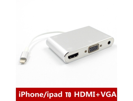 Adaptador Lightning a Hdmi/Vga con Audio MAOYI